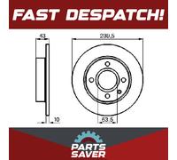 BOSCH 2 X BRAKE DISC 0986478501 FOR FORD