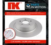 2x Brake Discs Pair Solid fits FORD S-MAX TDCi 2.0D Rear 2015 on 316mm Set NK