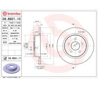 2x Brake Discs Pair Solid fits FORD TOURNEO CONNECT V408 1.6 Rear 2013 on JQGA