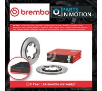 2x Brake Discs Pair Solid fits FORD TRANSIT 2.2D Rear 2013 on 308mm Brembo