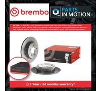2x Brake Discs Pair Solid fits FORD TRANSIT CONNECT 1.5D Rear 2015 on 280mm Set