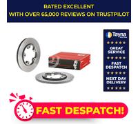 2x Brake Discs Pair Solid fits FORD TRANSIT V363 2.0D Rear 2016 on 308mm Brembo