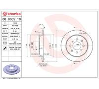 2x Brake Discs Pair Solid fits HONDA JAZZ Mk3 1.3 Rear 2008 on 239mm Set Brembo
