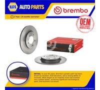 2x Brake Discs Pair Solid fits HYUNDAI i30 PD, PDE 1.6D Rear 2016 on 284mm Set