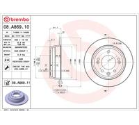 2x Brake Discs Pair Solid fits HYUNDAI ix35 2.0 Rear 10 to 15 262mm Set Brembo
