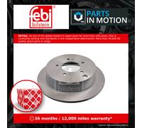 2x Brake Discs Pair Solid fits KIA SPORTAGE SL 2.0D Rear 2004 on 284mm Set Febi