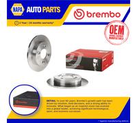 2x Brake Discs Pair Solid fits KIA PICANTO SA 1.1D Rear 05 to 11 D3FA 234mm Set