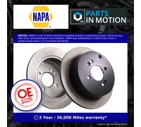 2x Brake Discs Pair Solid fits KIA RIO Mk2 1.5D Rear 05 to 11 D4FA 262mm Set New