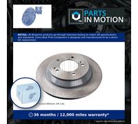 Pair of Blue Print Rear Solid Brake Discs for Hyundai Kona Kia Carens Kia Soul