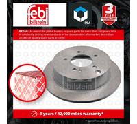 2x Brake Discs Pair Solid fits KIA SPORTAGE SL 2.0D Rear 2004 on 284mm Set Febi