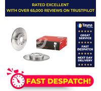 2x Brake Discs Pair Solid fits MAZDA 323 Mk4 1.3 Rear 91 to 94 250mm Set Brembo