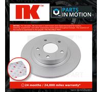 2x Brake Discs Pair Solid fits MAZDA 6 GJ 2.2D Rear 2012 on 278mm Set NK Quality