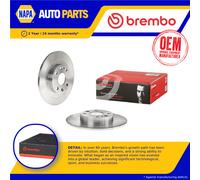 2x Brake Discs Pair Solid fits MAZDA MX5 Mk2 1.6 Rear 98 to 03 250mm Set Brembo