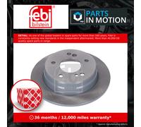 2x Brake Discs Pair Solid fits MERCEDES C280 W202 2.8 Rear 93 to 00 M104.941 Set