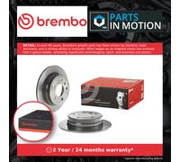 BREMBO 2x Brake Discs Solid Rear Axle Braking Fits Mercedes-Benz A-Class Vaneo