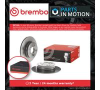 2x Brake Discs Pair Solid fits MERCEDES C180 1.6 Rear 2008 on 278mm Set Brembo
