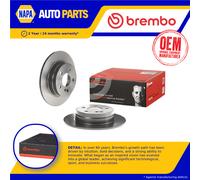 2x Brake Discs Pair Solid fits MERCEDES C180 1.8 Rear 2007 on 278mm Set Brembo