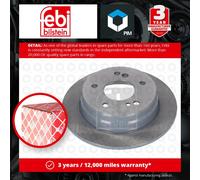 2x Brake Discs Pair Solid fits MERCEDES C280 W202 2.8 Rear 93 to 00 M104.941 Set