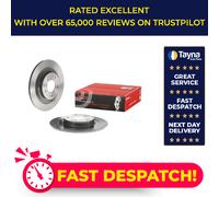 2x Brake Discs Pair Solid fits MITSUBISHI OUTLANDER Mk3 2.4 Rear 2018 on 4B12