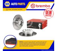2x Brake Discs Pair Solid fits NISSAN NV400 X62 2.3D 2011 on 305mm Set Brembo