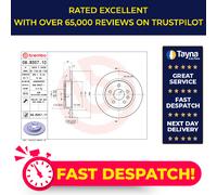2x Brake Discs Pair Solid fits OPEL ASTRA J 1.4 Rear 2009 on 268mm Set Brembo