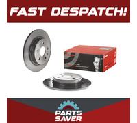 2x Brake Discs Pair Solid fits OPEL ASTRA J 1.4 Rear 2009 on 268mm Set Brembo