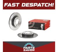 2x Brake Discs Pair Solid fits OPEL CORSA E 1.2 Rear 2014 on 264mm Set Brembo