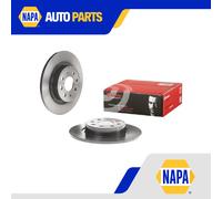 2x Brake Discs Pair Solid fits OPEL CORSA E 1.4 Rear 2014 on 264mm Set Brembo
