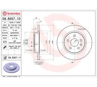 Brake discs OPEL ASTRA J 1.4 08.B357.11