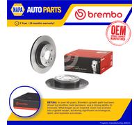 2x Brake Discs Pair Solid fits OPEL ZAFIRA C 1.6 Rear 2011 on 292mm Set Brembo