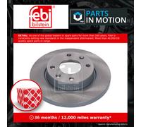 Febi Bilstein 11105 Brake Disc Pair Fits Peugeot 206+ 1.1 1.4 i 1.4 HDi eco 70