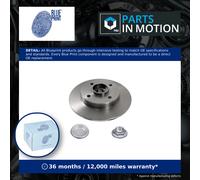 2x Brake Discs Pair Solid fits CITROEN C4 CACTUS THP, VTi Rear 1.2 1.6D 2014 on