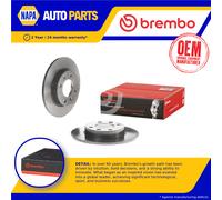 2x Brake Discs Pair Solid fits PEUGEOT 307 3E, 3H 1.6D Rear 03 to 09 247mm Set