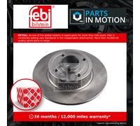 2x Brake Discs Pair Solid fits RENAULT CLIO Mk3 2.0 Rear 06 to 14 240mm Set Febi