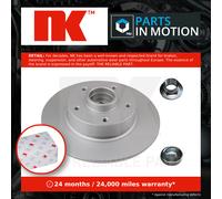 2x Brake Discs Pair Solid fits RENAULT FLUENCE L3 1.5D Rear 2010 on 260mm Set NK