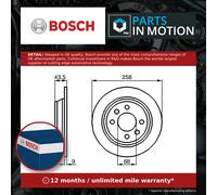 2x Brake disc solid 0 986 478 374 BOSCH for SAAB 900 Combi Coupe 900 9000