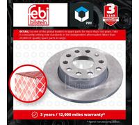 2x Brake Discs Pair Solid fits VW TOURAN 1T, 1T3 Rear 03 to 15 256mm Set Febi