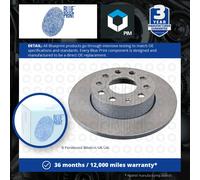 2x Brake Discs Pair Solid Rear 260mm ADV184305 Blue Print Set 1K0615601AC New
