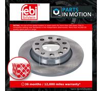 2x Brake Discs Pair Solid fits SEAT EXEO 3R 2.0D Rear 09 to 13 255mm Set Febi