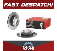 2x Brake Discs Pair Solid fits SEAT LEON Rear 05 to 20 253mm Set Brembo Quality