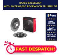 2x Brake Discs Pair Solid fits SKODA SUPERB Mk3 Rear 2015 on 300mm Set Brembo