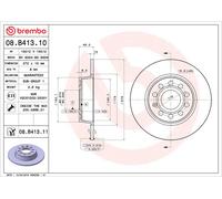 2x Brake Discs Pair Solid fits SKODA YETI 5L Rear 09 to 17 272mm Set Brembo New