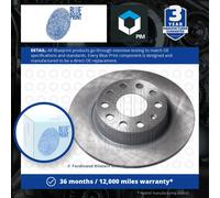 Pair of Blue Print Rear Solid Brake Discs for Audi A3 Seat Leon Skoda Octavia