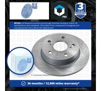 Blue Print Carbon Pair of Solid Painted Brake Disc Rotor ADK84345 fits REAR