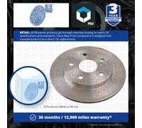 2x Brake Discs Pair Solid fits TOYOTA COROLLA E15 1.4 Rear 06 to 13 4ZZ-FE 259mm