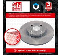 2x Brake Discs Pair Solid fits TOYOTA COROLLA 1.6 Rear 91 to 02 266mm Set Febi