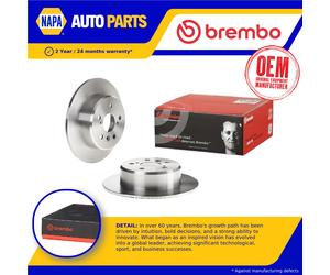 2x Brake Discs Pair Solid fits TOYOTA HARRIER U1 2.2 Rear 97 to 03 5S-FE 288mm