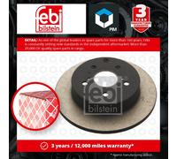 2x Brake Discs Pair Solid fits TOYOTA RAV4 2.2D Rear 2005 on 281mm Set Febi New