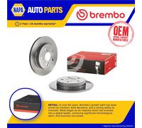 2x Brake Discs Pair Solid fits TOYOTA YARIS MXPJ15 1.5 Rear 2020 on M15A-FXE Set