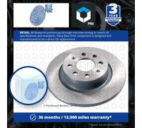 Blue Print Pair of Solid Painted Brake Disc Rotor ADL144310 fits REAR